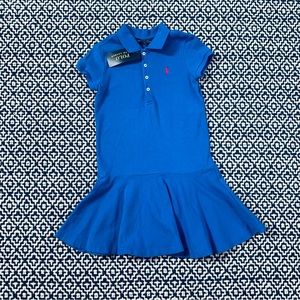 Polo Ralph Lauren Blue pony cotton girls dress